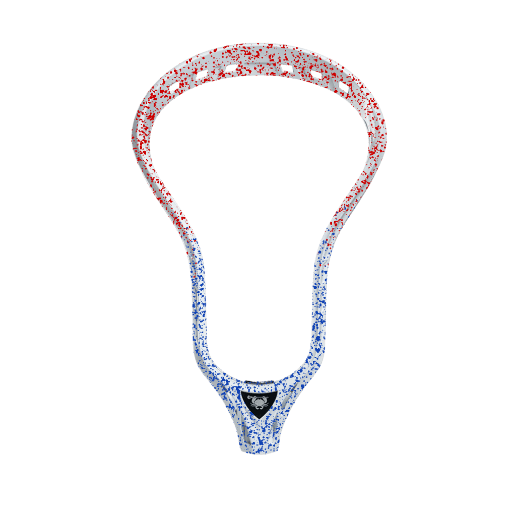 ECD Delta Lacrosse Head Men's Head Red/Blue Splatter Fade Lax.com