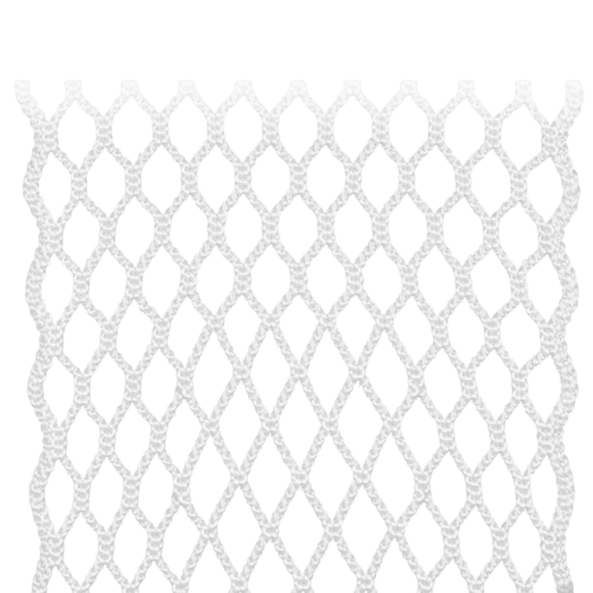 The East Coast Dyes ECD Vortex Semi-Soft Lacrosse Mesh showcases a distinctive diamond pattern on a green backdrop, made with weatherproof LTH fibers for enhanced durability.