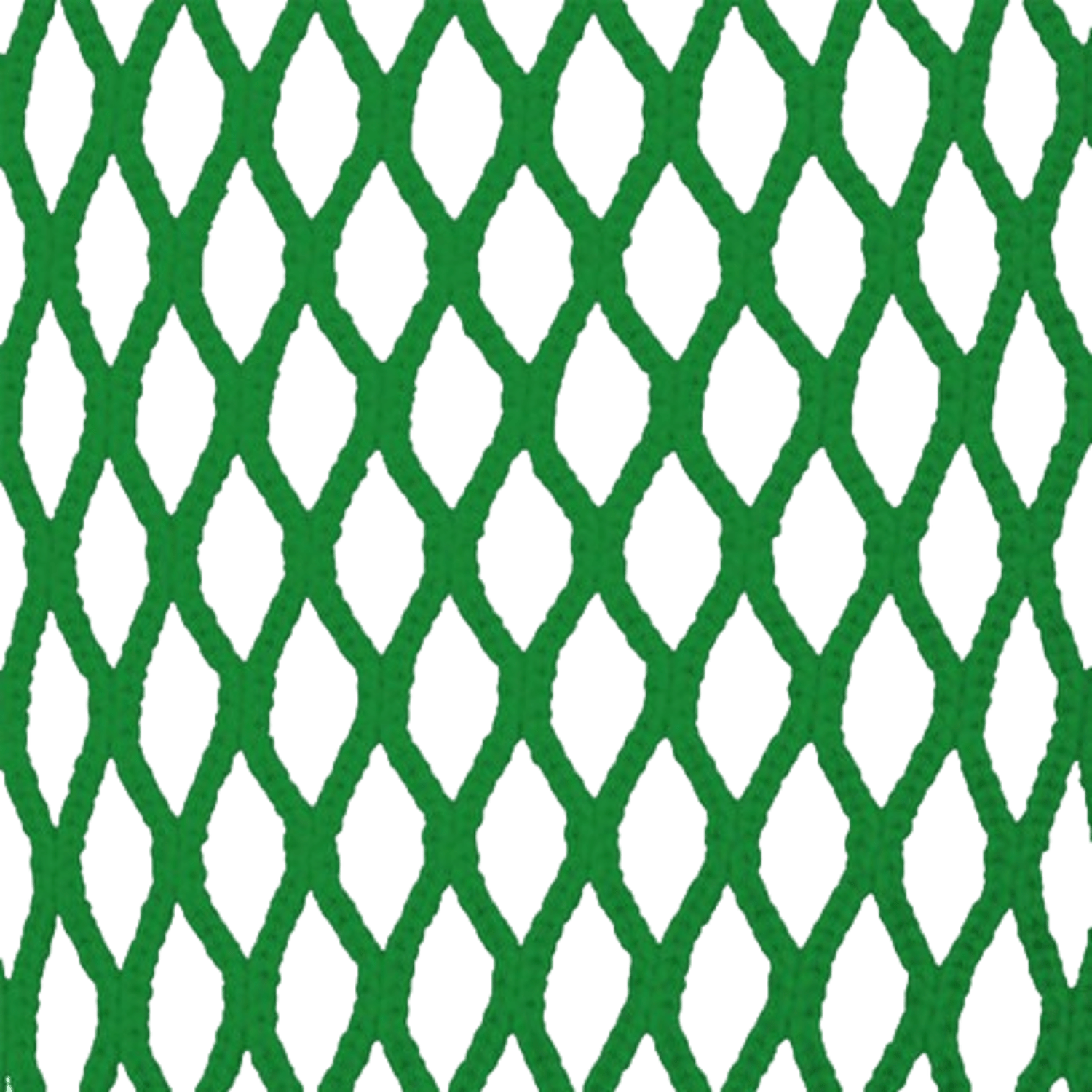 A close-up view of a green chain-link fence featuring a diamond-shaped pattern, similar to the design of Lax.com Hard Mesh, against a gray background.