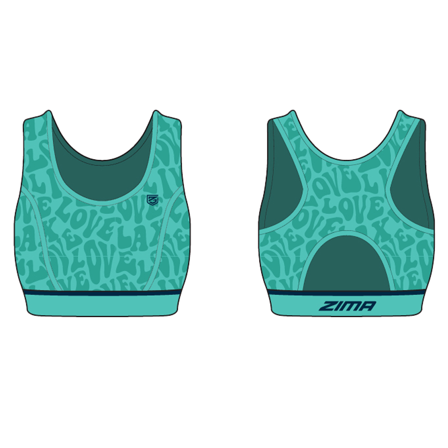 LLL Zima Sports Bra Apparel Tops Seafoam Lax.com