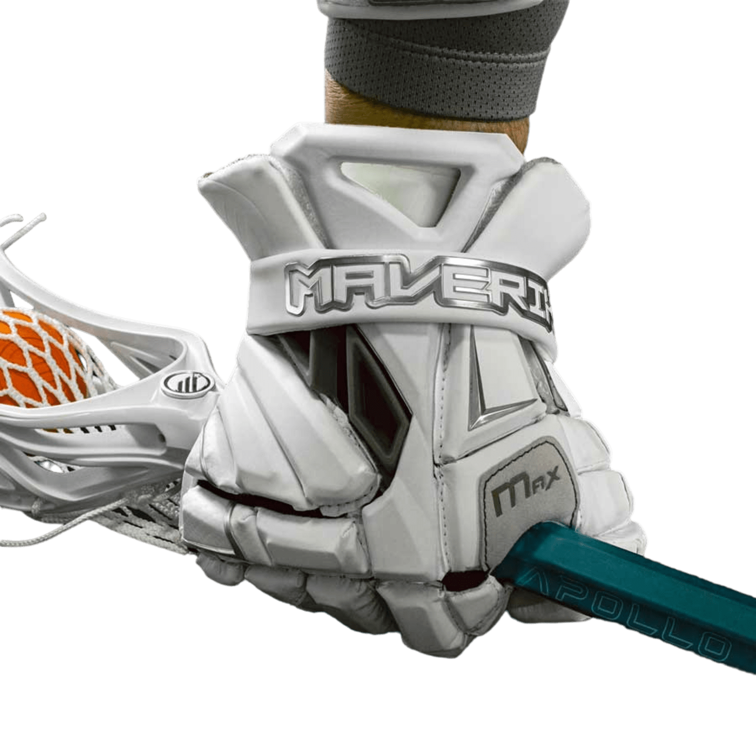 Maverik Max 2022 Lacrosse Gloves Men's Gloves Grey Lax.com