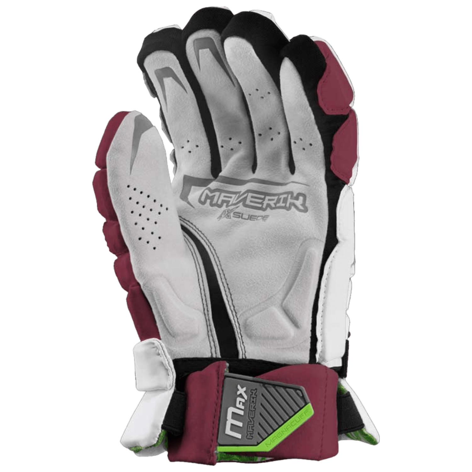 Maverik Max 2022 Lacrosse Gloves Men's Gloves Maroon Lax.com