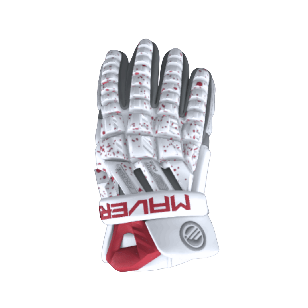 Maverik Max Lacrosse Gloves 2028 Men's Gloves Red Splatter Lax.com
