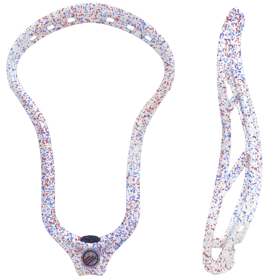 Maverik Optik Force Lacrosse Head Men's Head Red/Blue Splatter Lax.com