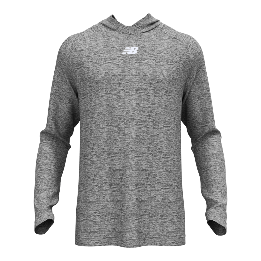 New Balance Athletics Hoodie Apparel Tops Heather Grey Lax.com