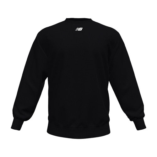 New Balance Crew Fleece Pullover Apparel Tops Black Lax.com