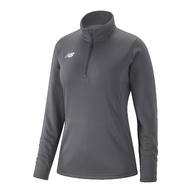 New Balance Womens Thermal Half Zip Apparel Outerwear Gunmetal Lax.com
