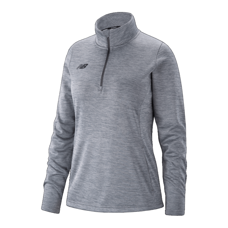 New Balance Womens Thermal Half Zip Apparel Outerwear Grey Heather Lax.com