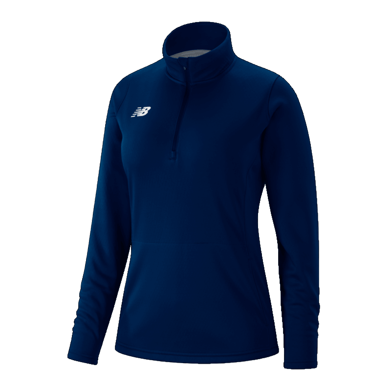New Balance Womens Thermal Half Zip Apparel Outerwear Grey Heather Lax.com