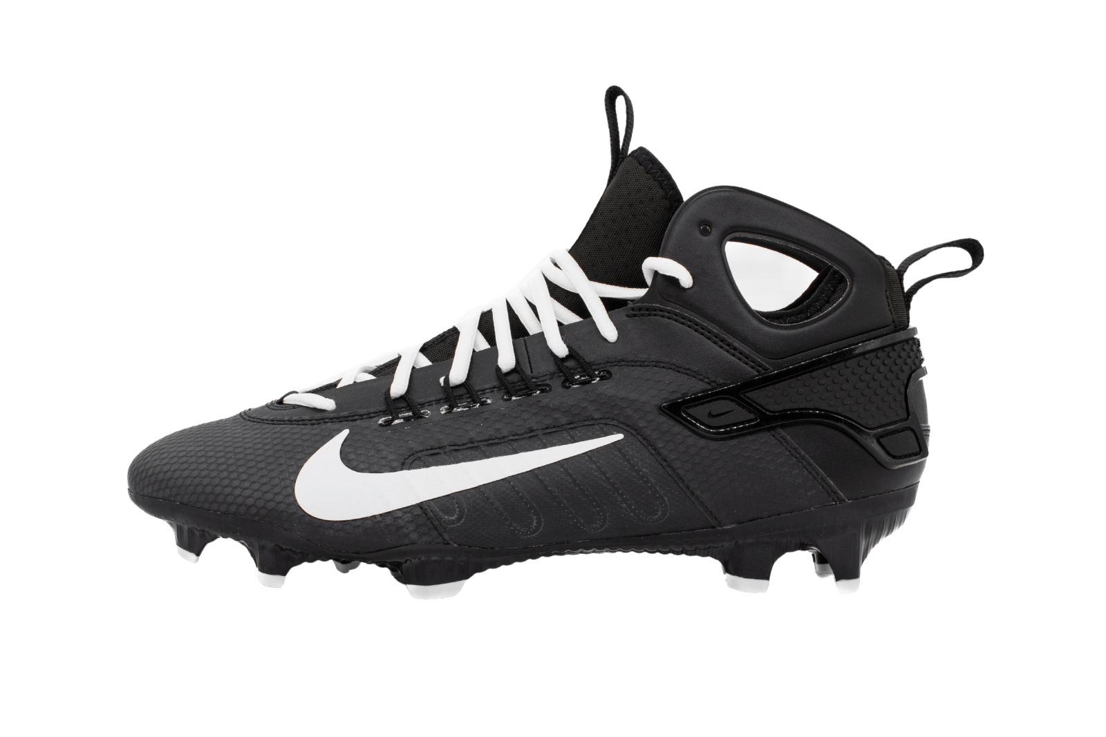 Nike Alpha Huarache 9 Elite Mid Cleats Cleats Black/White Lax.com