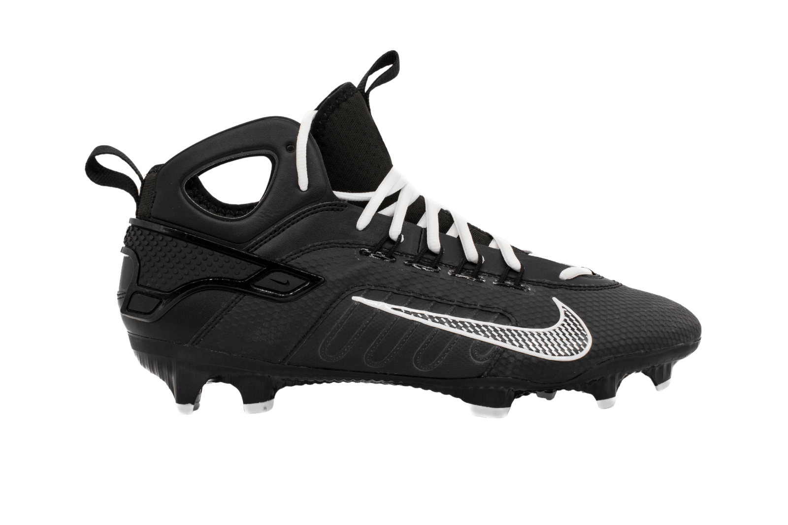 Nike Alpha Huarache 9 Elite Mid Cleats Cleats Black/White Lax.com