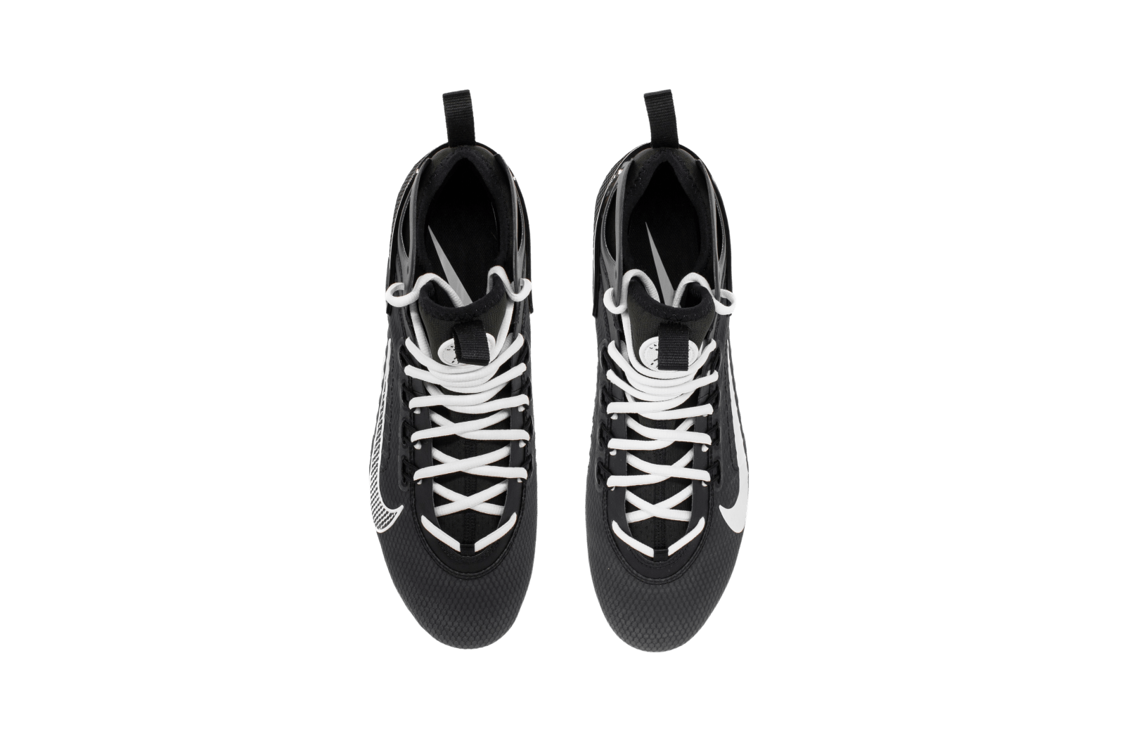 Nike Alpha Huarache 9 Elite Mid Cleats Cleats Black/White Lax.com