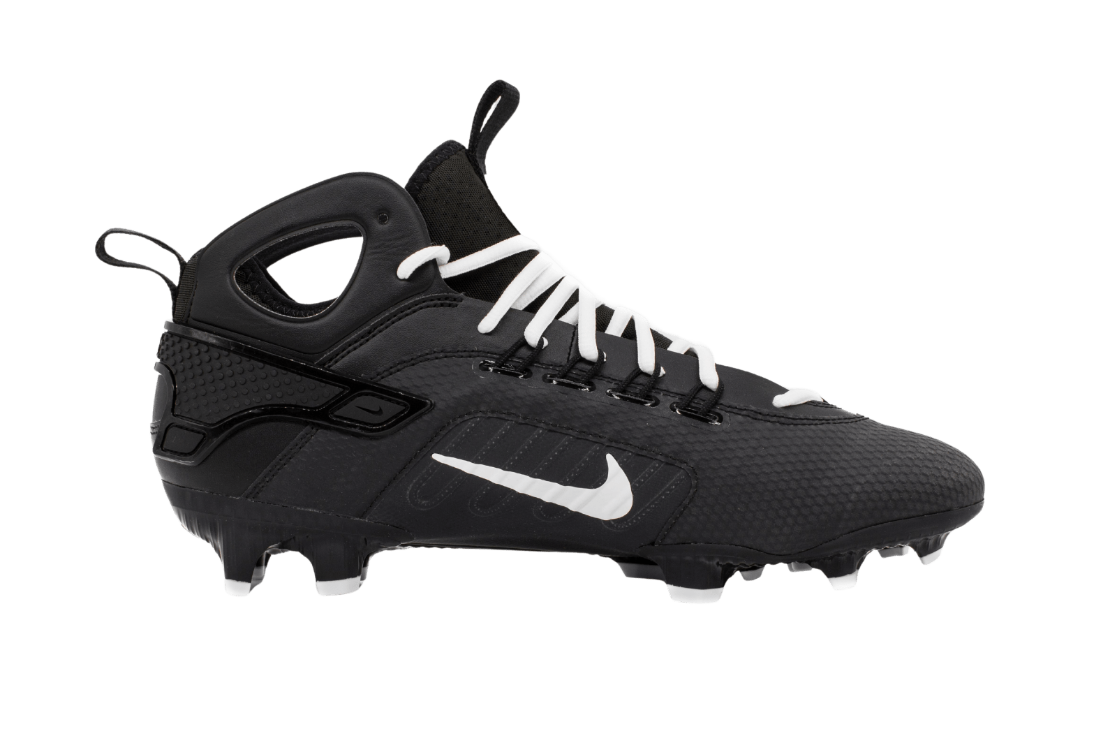 Nike Alpha Huarache 9 Elite Mid Cleats Cleats Black/White Lax.com