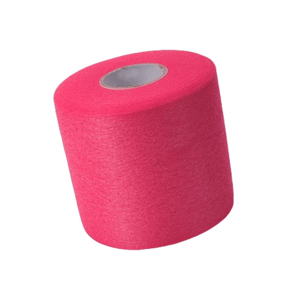 A set of bright pink Shock Doctor Core Pre Wraps against a white backdrop.