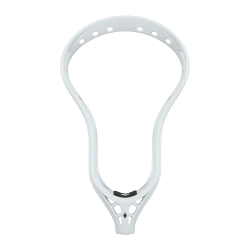 The StringKing Mark 2T Lacrosse Head by Stringking offers multiple string holes perfect for crafting a mid-pocket design. Its streamlined, open construction enhances airflow and facilitates easy handling. The image of the product has a transparent background.
