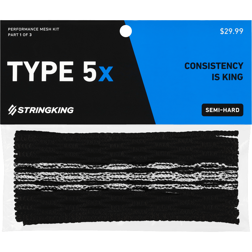 StringKing Type 5X Mesh Men's Stringing Supplies Black/White Tracer Lax.com