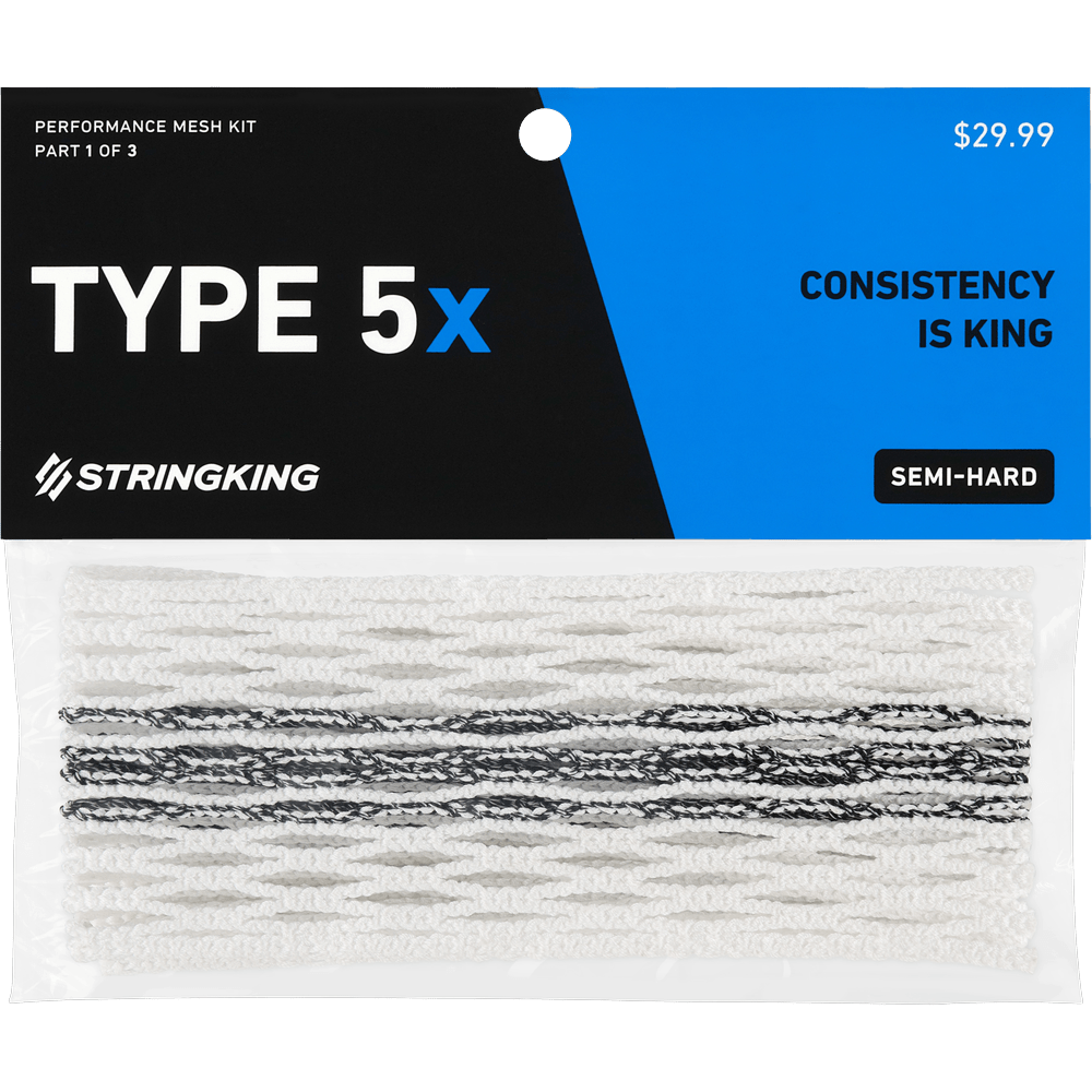 StringKing Type 5X Mesh Men's Stringing Supplies White/Black Tracer Lax.com