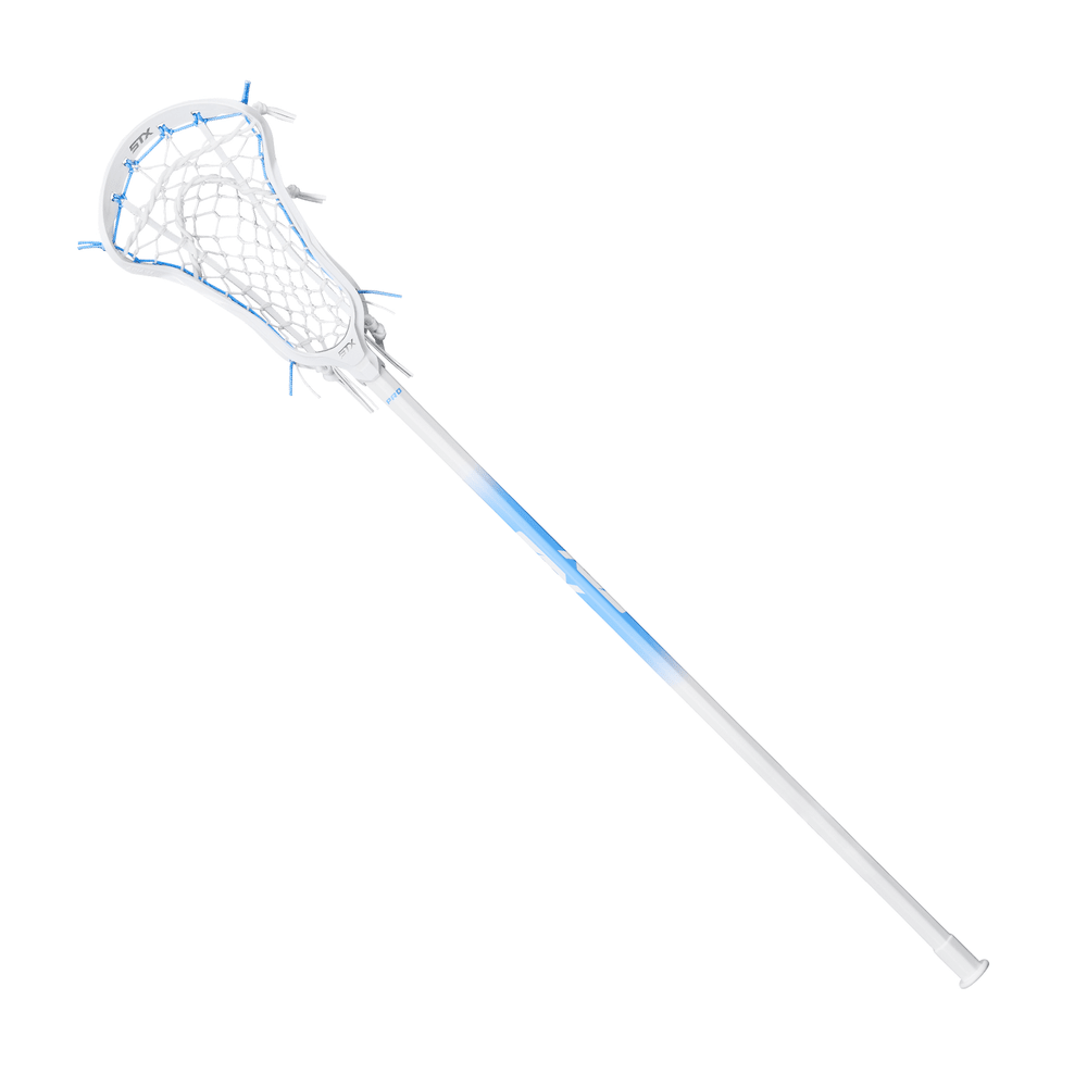 STX Aria Pro-M Lock Pocket Complete Stick Women's Complete Sticks White/Carolina Lax.com
