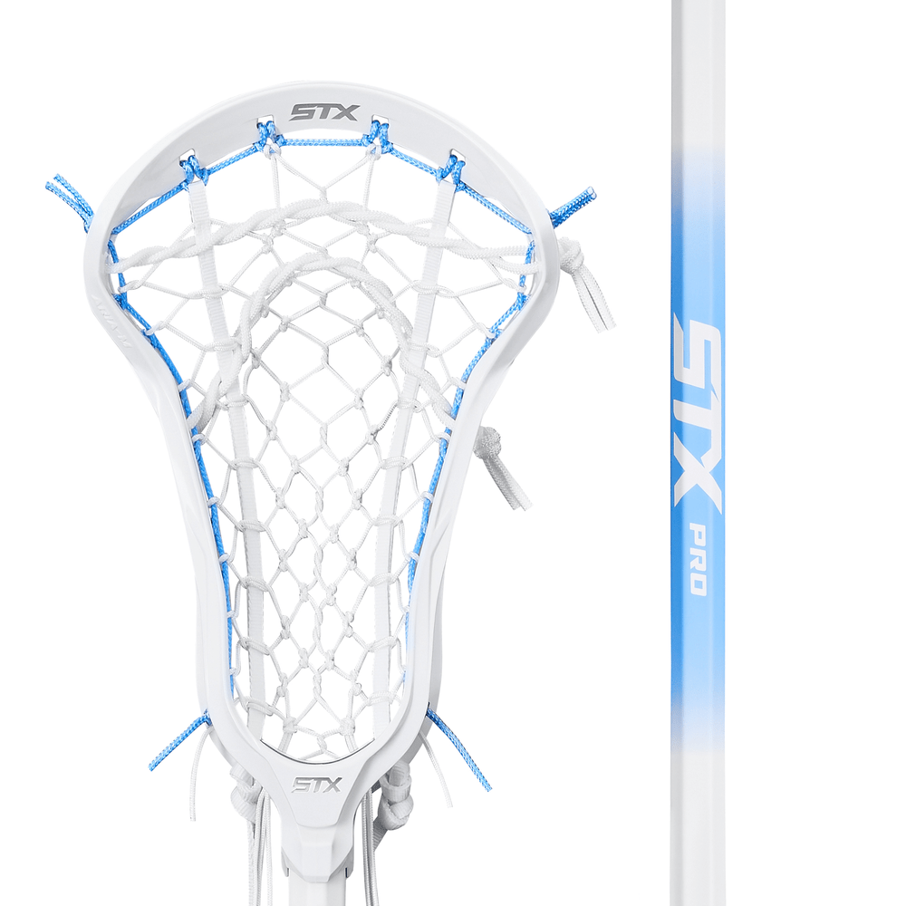 STX Aria Pro-M Lock Pocket Complete Stick Women's Complete Sticks White/Carolina Lax.com