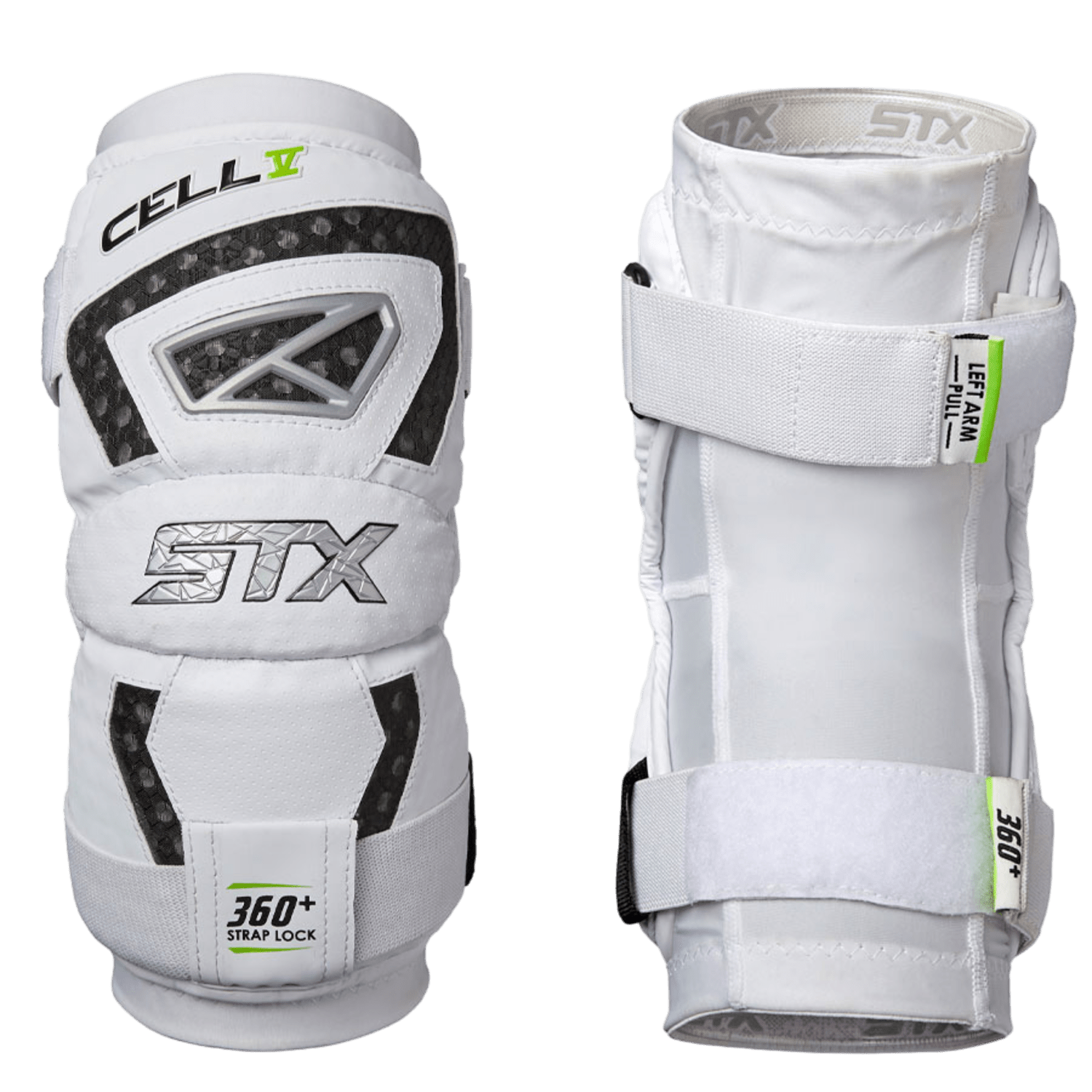 STX Cell V Arm Pads Men's Arm Protection White Lax.com