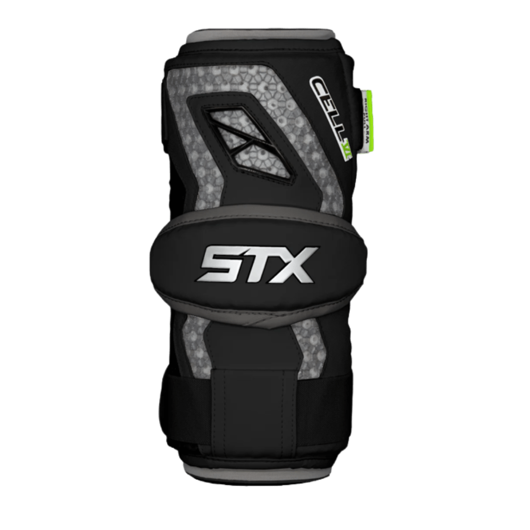 STX Cell VI Arm Pads Men's Arm Protection Black Lax.com