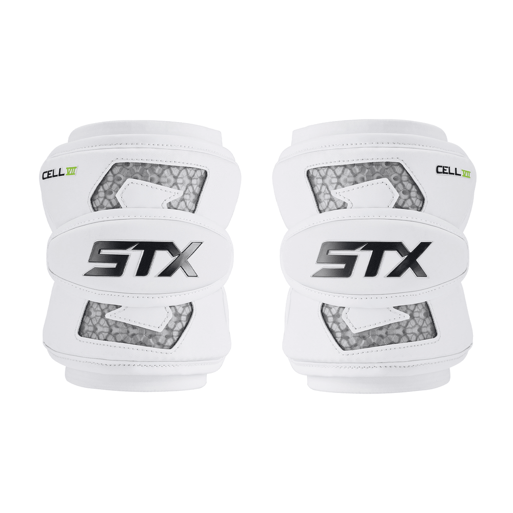 STX Cell VII Elbow Pads Men's Arm Protection White Lax.com