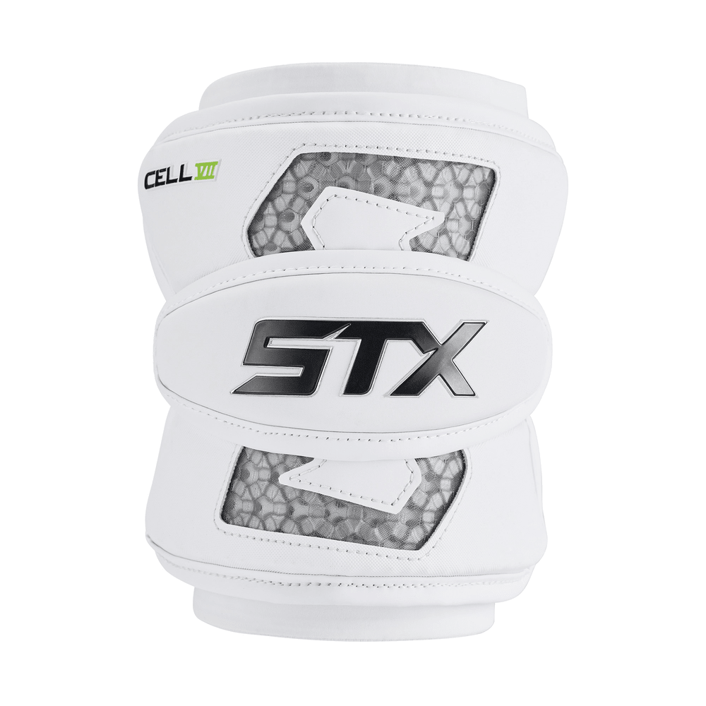 STX Cell VII Elbow Pads Men's Arm Protection White Lax.com