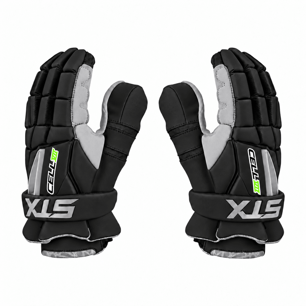 STX Cell VII Goalie Glove Goalie Gloves Black Lax.com