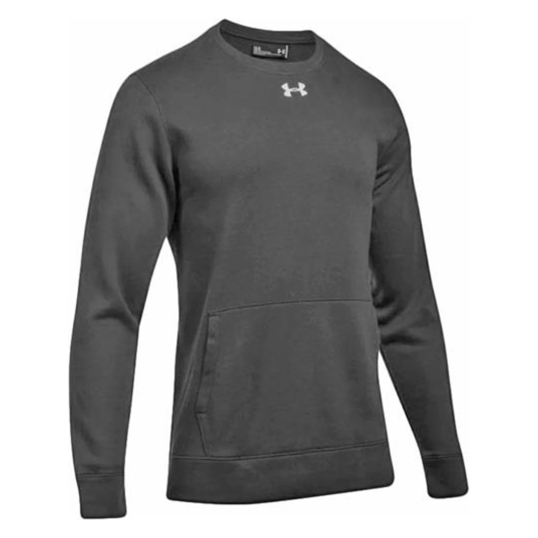 UA Hustle Fleece 2.0 Crew Apparel Tops Grey Lax.com
