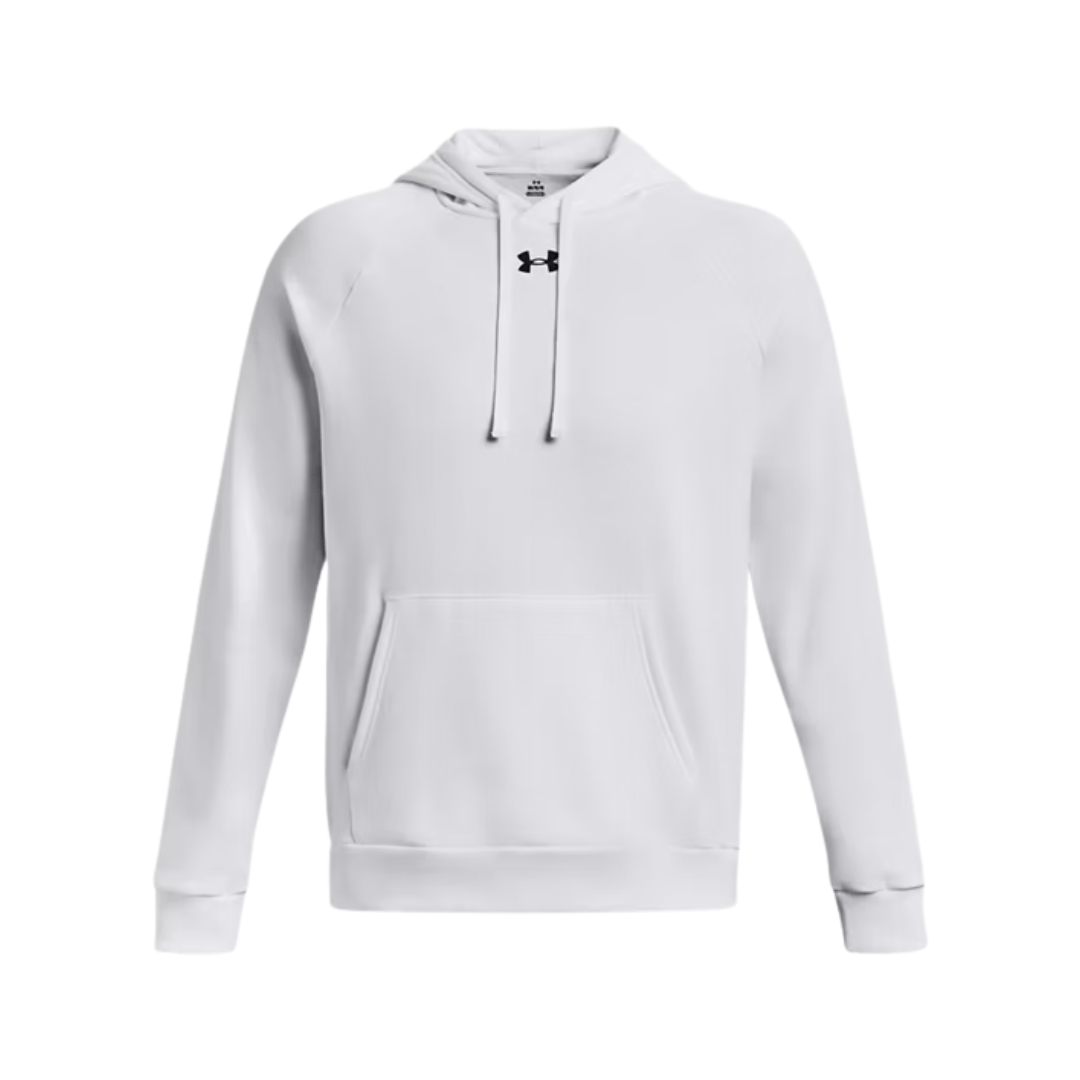 UA Rival Fleece Hoodie Apparel Tops White - 100 Lax.com