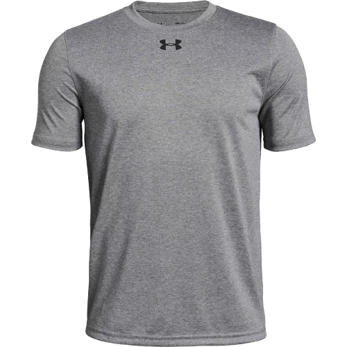 UA Youth Locker SS T-Shirt Apparel Tops True Gray Heather - 025 Lax.com