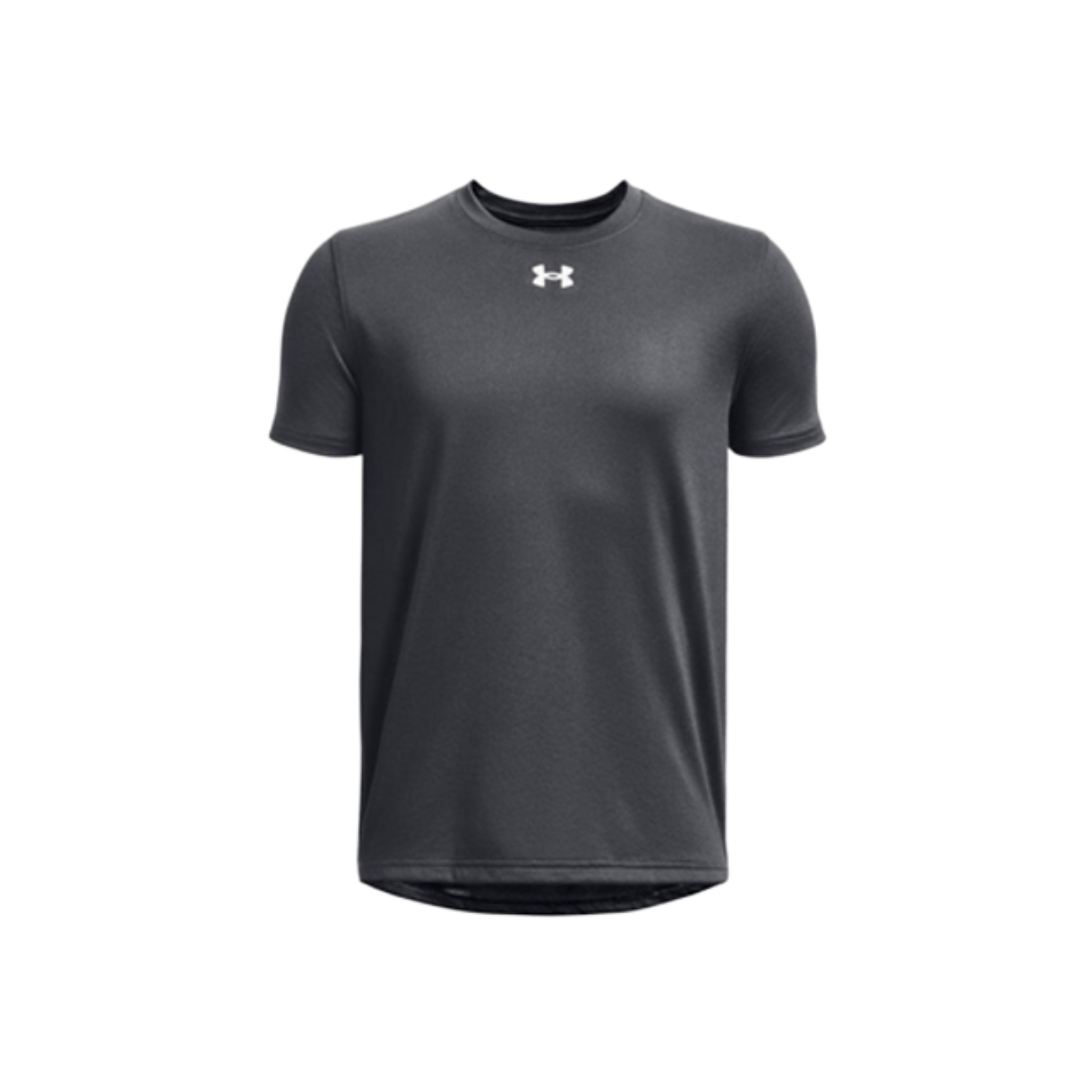 UA Youth Team Tech SS T-Shirt Apparel Tops True Gray Heather - 025 Lax.com