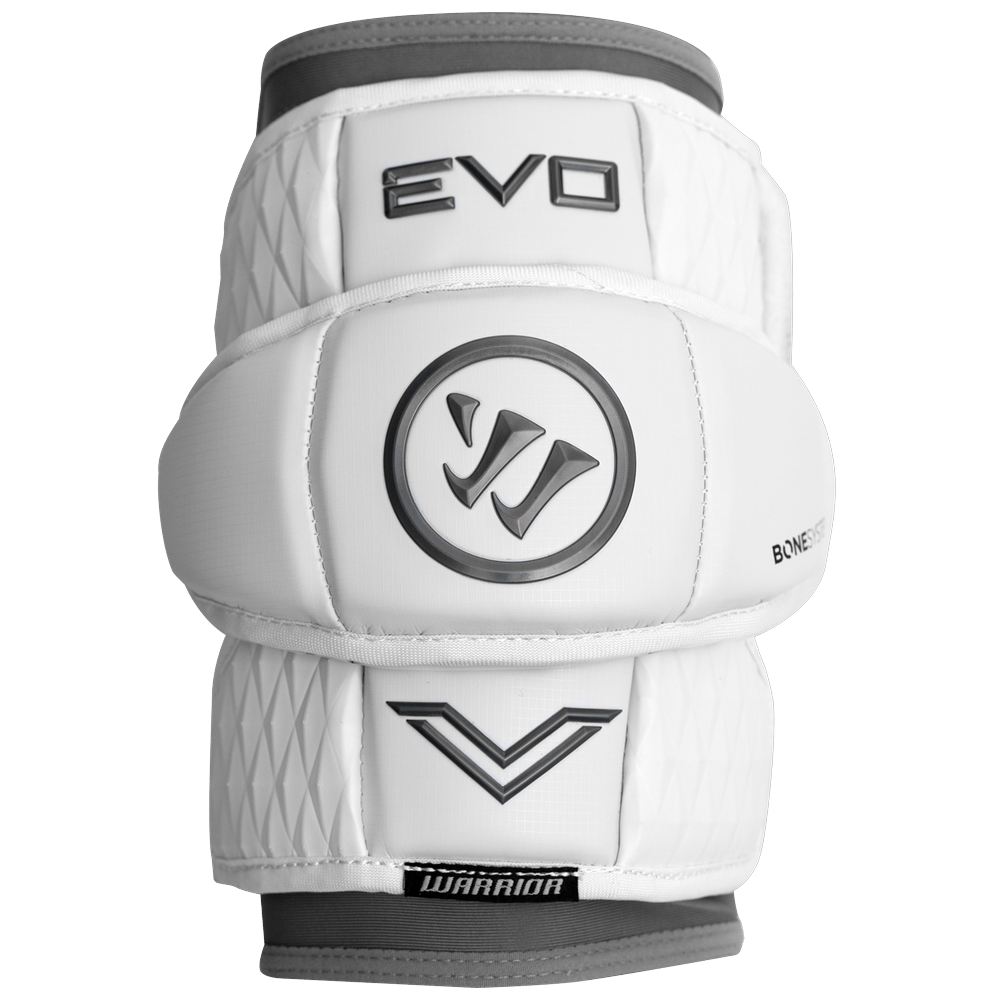 Warrior Evo V Elbow Pads Men's Arm Protection White Lax.com
