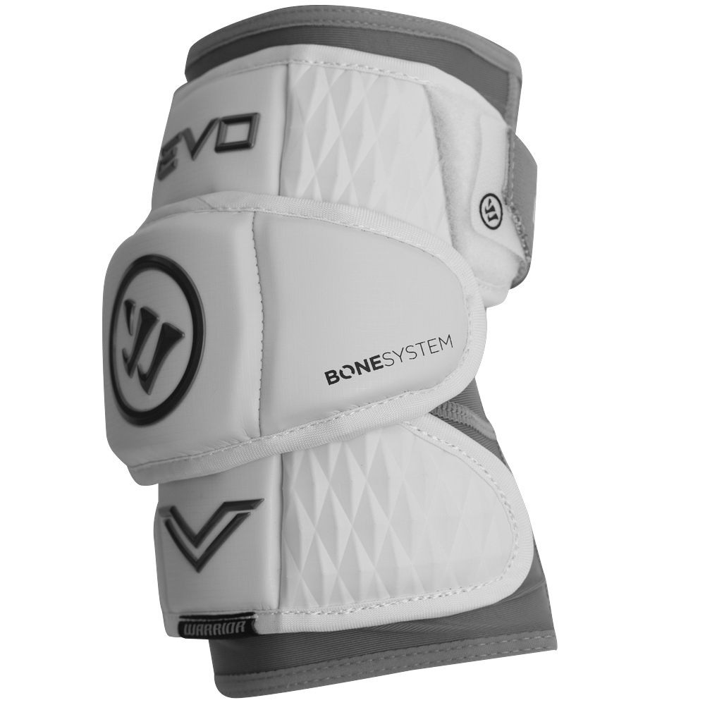 Warrior Evo V Elbow Pads Men's Arm Protection White Lax.com