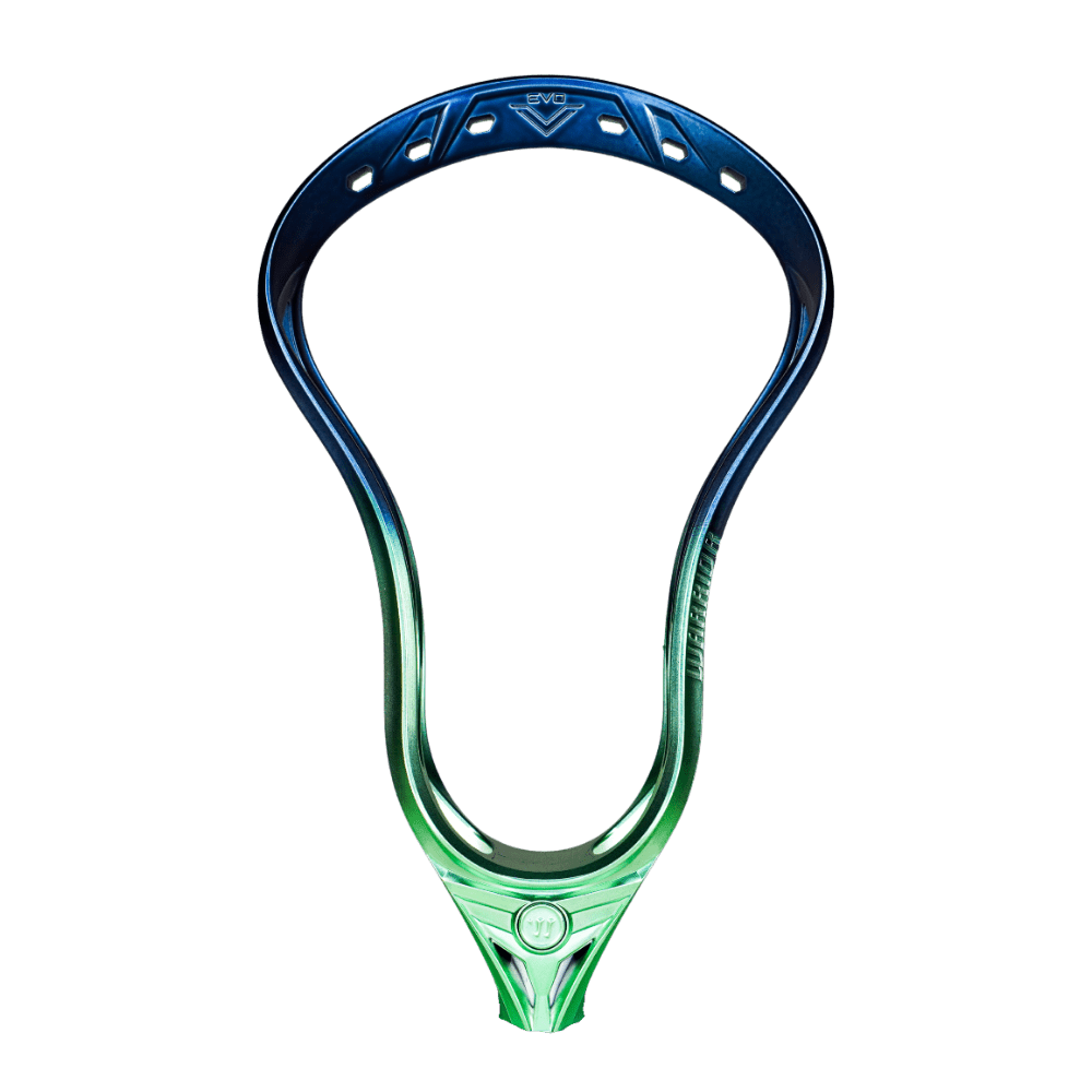 Warrior Evo V Lacrosse Head Men's Head Satin Navy/Green Fade Lax.com