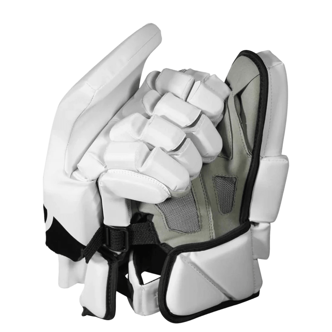 Warrior Fatboy Box Goalie Gloves Goalie Gloves White Lax.com