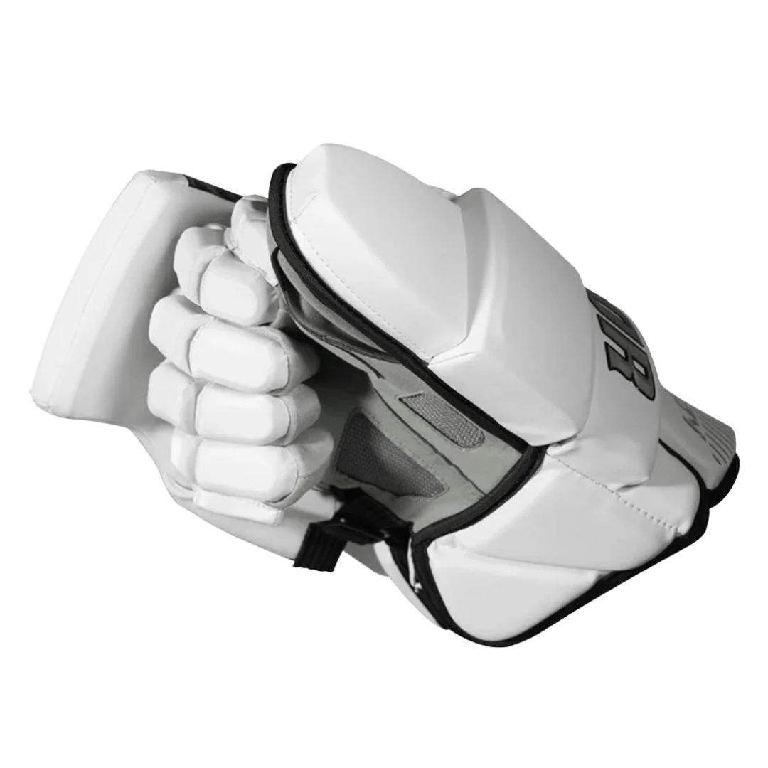 Warrior Fatboy Box Goalie Gloves Goalie Gloves White Lax.com