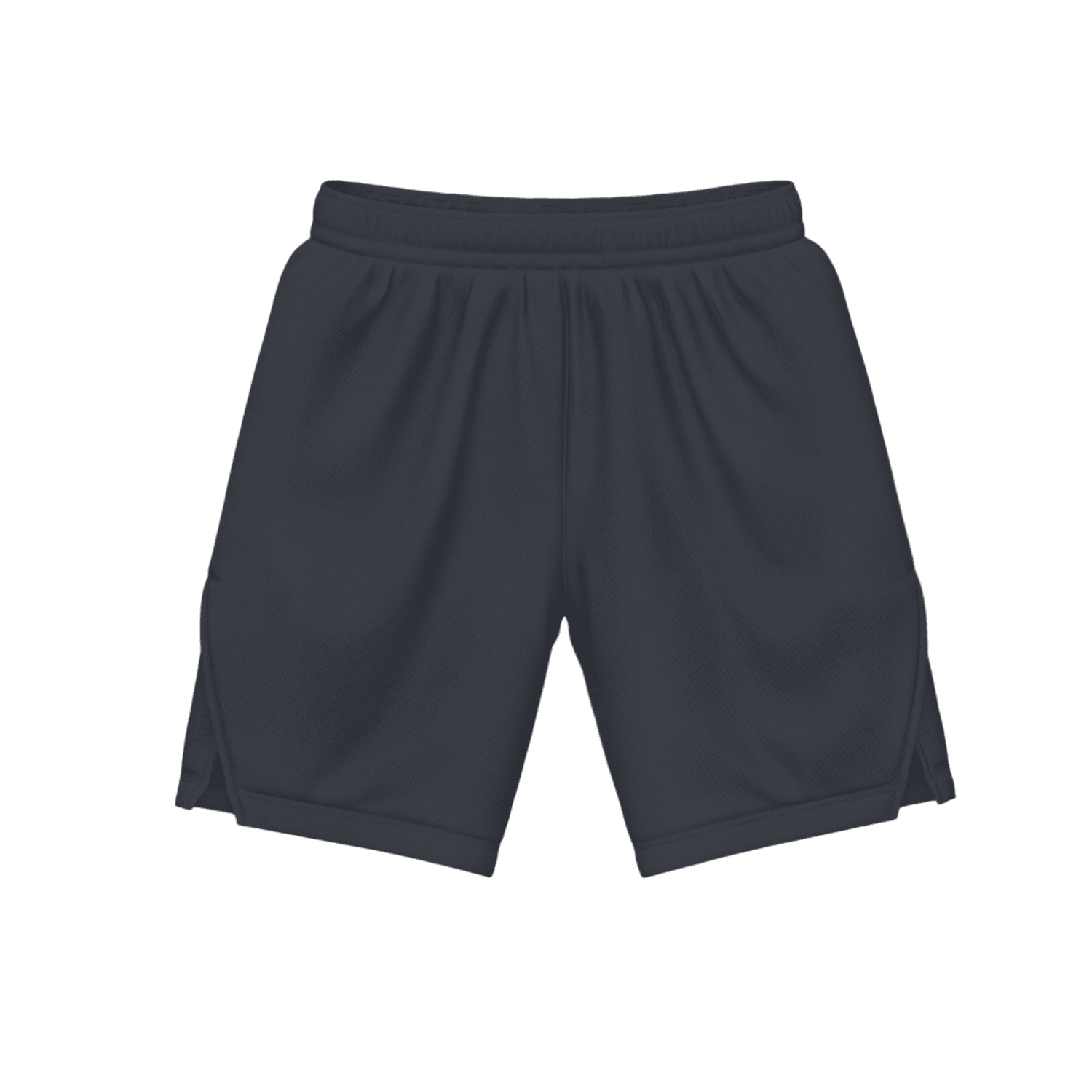 The Zima Sprint Performance Shorts from Zima, featuring an elastic waistband and made from lightweight fabric, are shown laid flat against a green background. These plain black shorts are designed for performance and wick away sweat effectively.