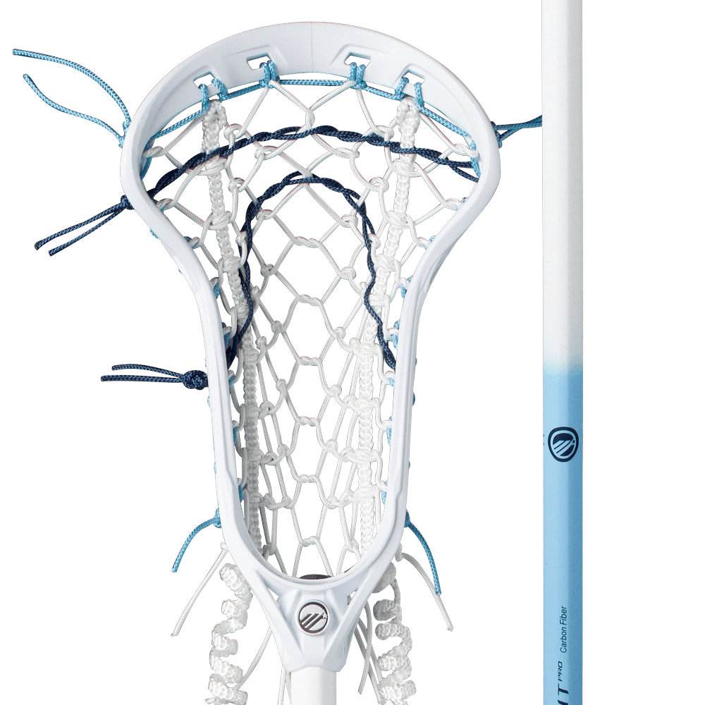 Maverik Ascent Pro Hex Complete Stick Women's Complete Sticks Sky Fade - White/White/Navy Lax.com