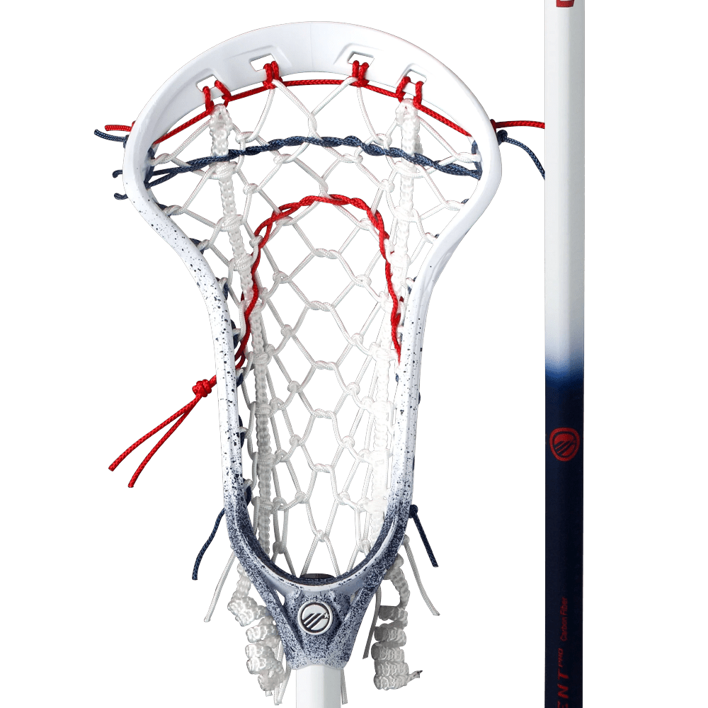 Maverik Ascent Pro Hex Complete Stick Women's Complete Sticks USA Splatter - White/White/Red Lax.com