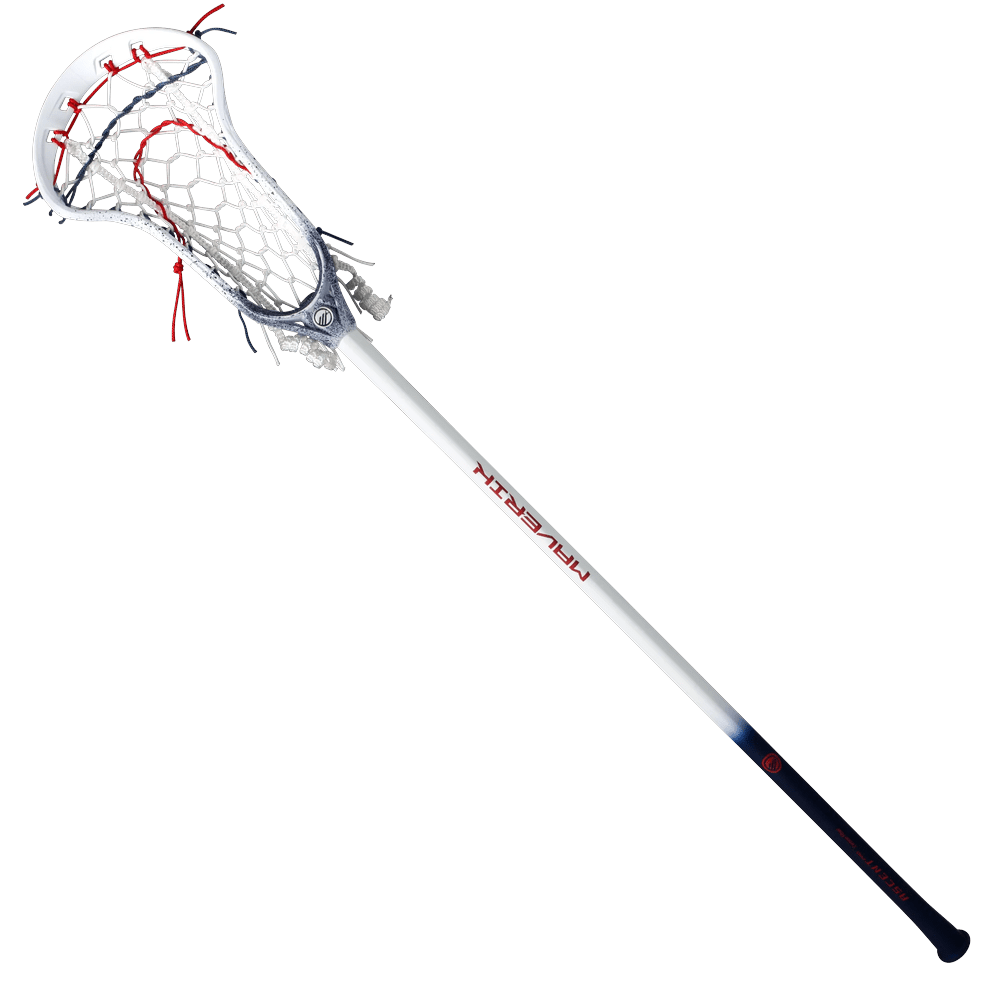 Maverik Ascent Pro Hex Complete Stick Women's Complete Sticks USA Splatter - White/White/Red Lax.com