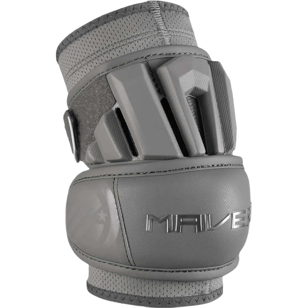 Maverik Max Elbow Pads 2025 Men's Arm Protection Grey Lax.com