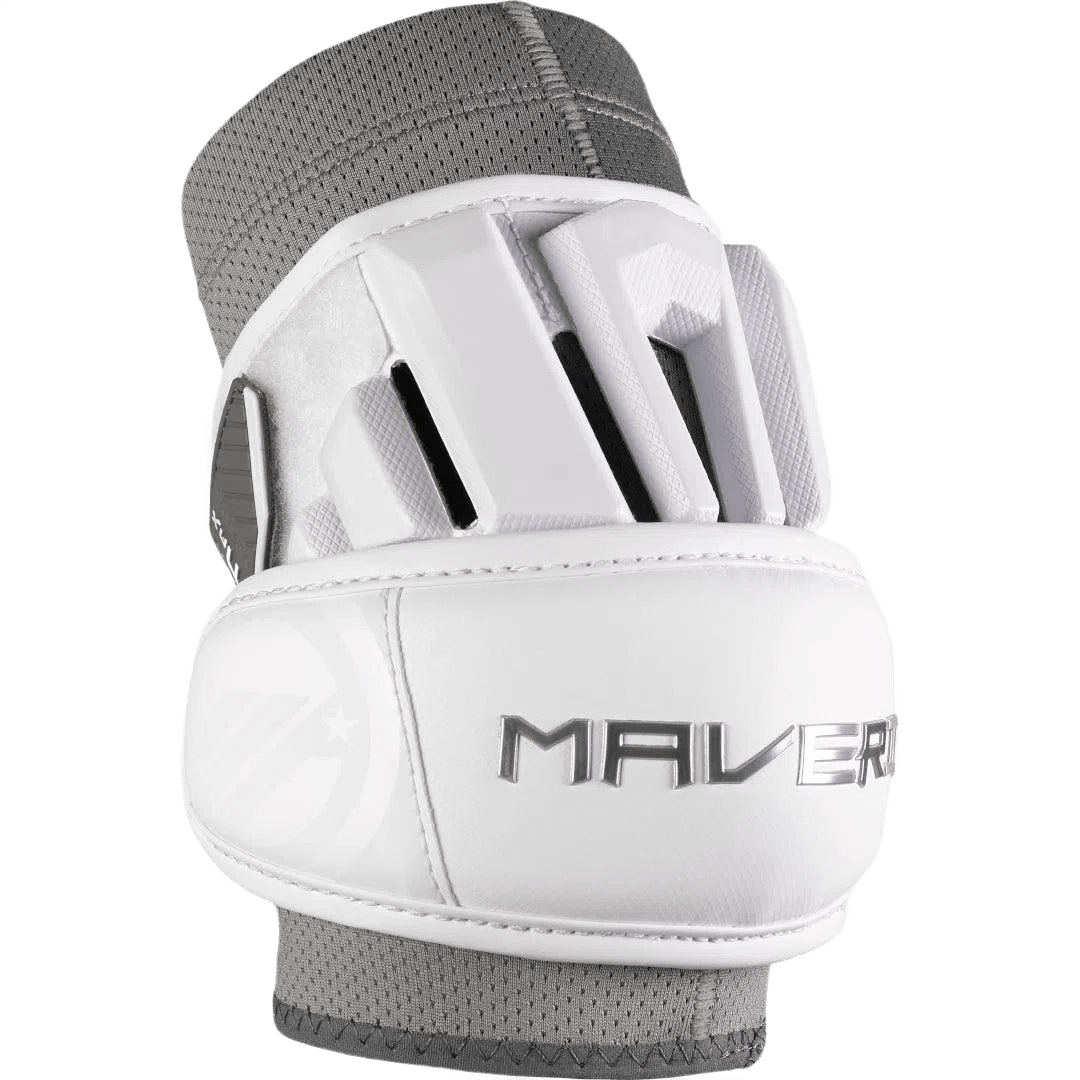Maverik Max Elbow Pads 2025 Men's Arm Protection White Lax.com