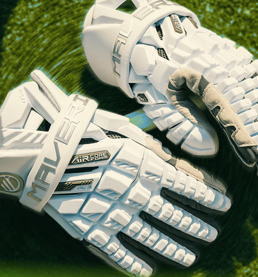Maverik Max Lacrosse Gloves 2028 Men's Gloves Athletic Gold Splatter Lax.com