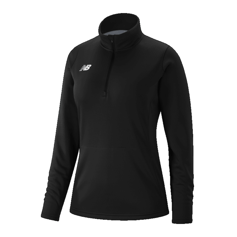 New Balance Womens Thermal Half Zip Apparel Outerwear Grey Heather Lax.com