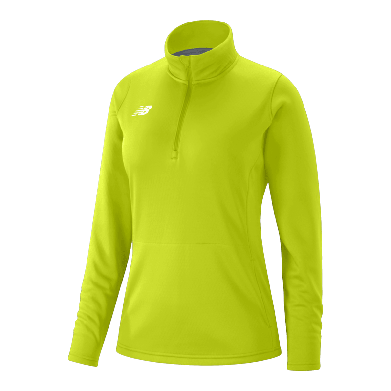 New Balance Womens Thermal Half Zip Apparel Outerwear Grey Heather Lax.com