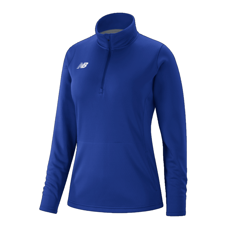 New Balance Womens Thermal Half Zip Apparel Outerwear Royal Blue Lax.com
