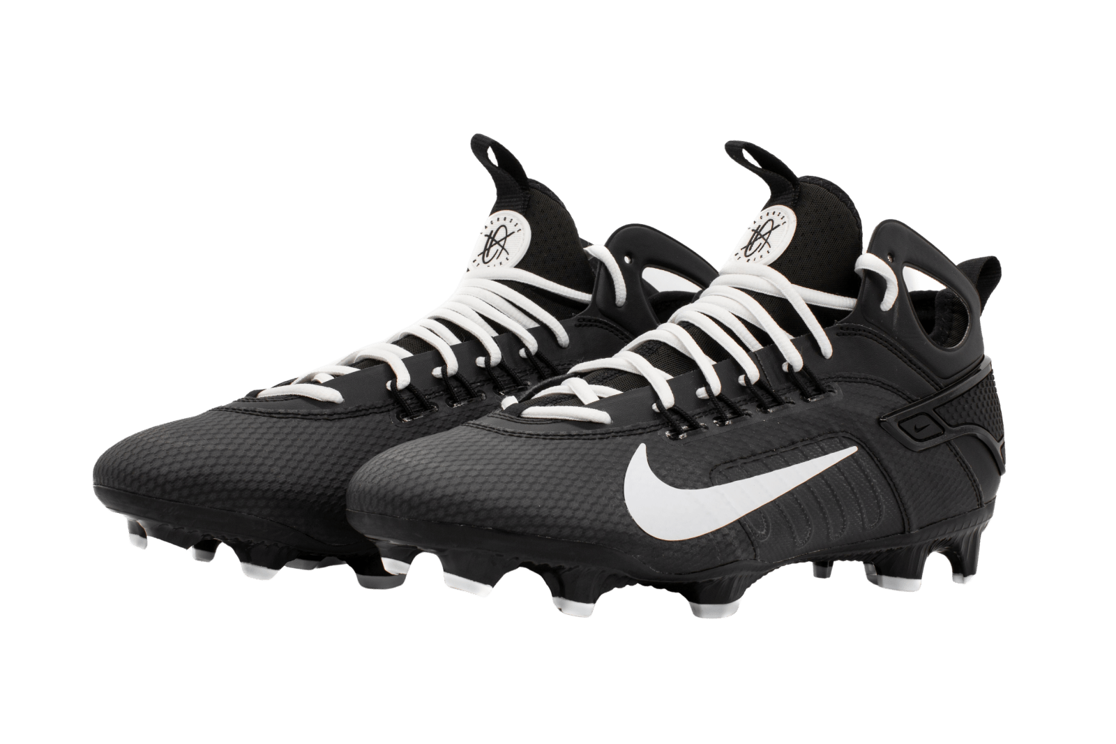 Nike Alpha Huarache 9 Elite Mid Cleats Cleats Black/White Lax.com
