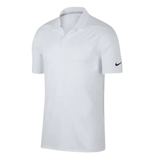 white nike dri fit polo