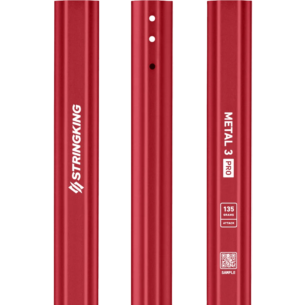 StringKing Metal 3 Pro Lacrosse Shaft Men's Shaft Red Lax.com